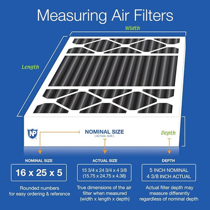 Nordic Pure 16x25x5 Honeywell/Lennox Replacement Odor Reduction Merv 8 Filter 1 - Image 2