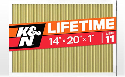 K&N 14x20x1 HVAC Furnace Air Filter, Lasts a Lifetime, Merv 11, the Last HVAC by KNEngineeringInc
