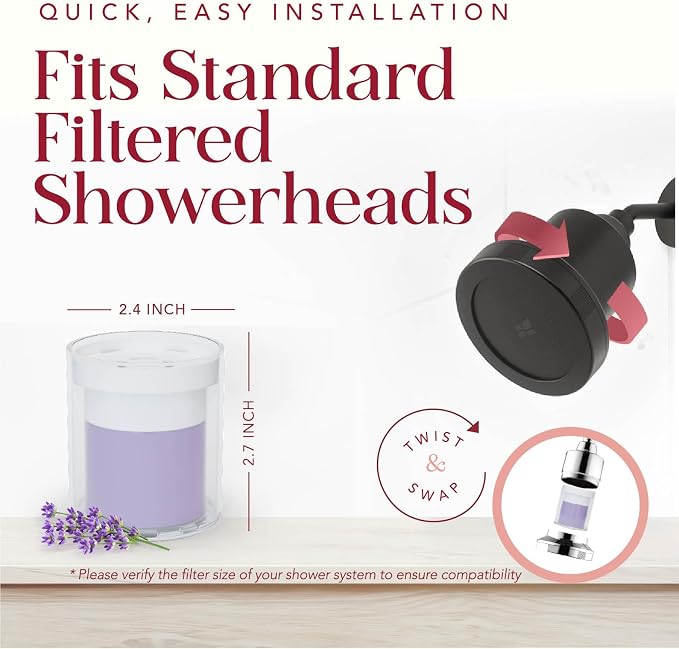 Vitamin C Shower Filter Replacement Cartridge + Shower Steamers Aromatherapy - Image 7