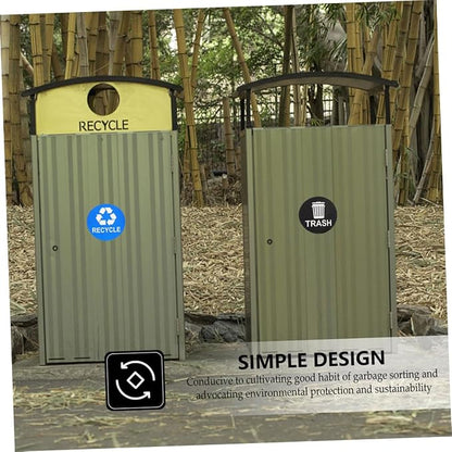 8pcs Trash Sorting Decals Self-Adhesive Waste Container Stickers - Image 3