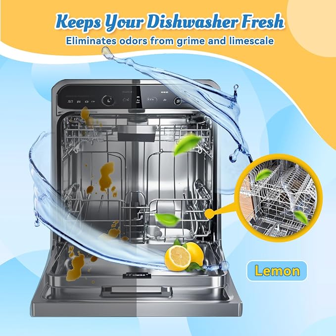 Dishwasher Cleaner Tablets Deodorizer-48 Pack Deep Cleaning Dish Washer - Image 4