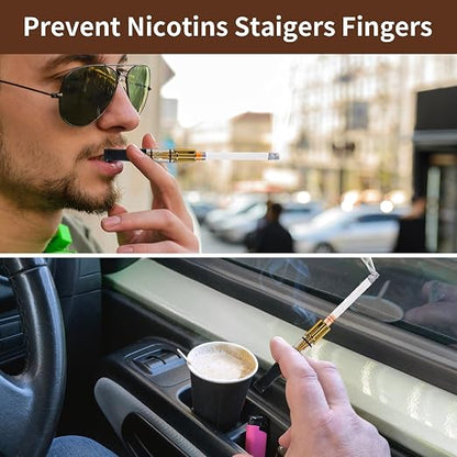 Cigarette Filters Gold Plating 10pcs Cigarette Holder Reusable Clean Tar - Image 6