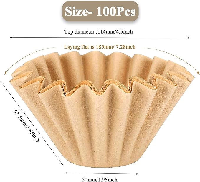 2-5 Cup Coffee Filters, Thicken Natural Coffee Filter Basket - Image 2
