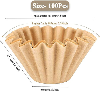 2-5 Cup Coffee Filters, Thicken Natural Coffee Filter Basket - Image 2