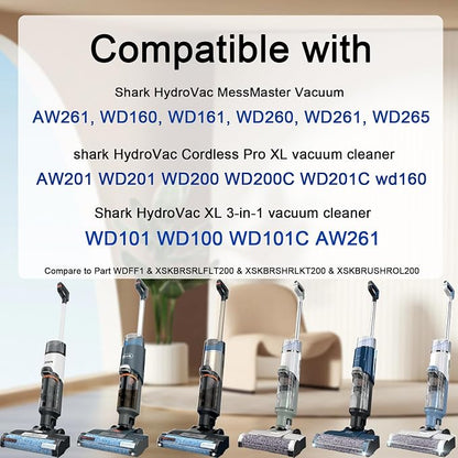 WD161 Roller and Filter for fit Shark HydroVac MessMaster Wet Dry WD161 WD261 - Image 2