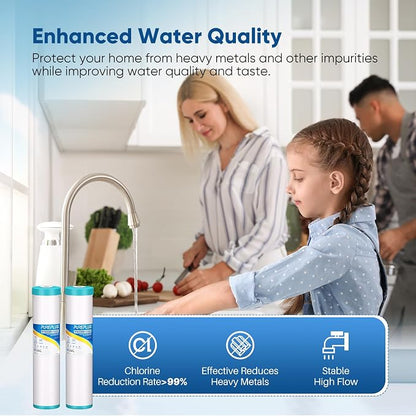 PUREPLUS 5 Micron 20" x 4.5" Whole House KDF/GAC Water Filter, Heavy Metal - Image 3