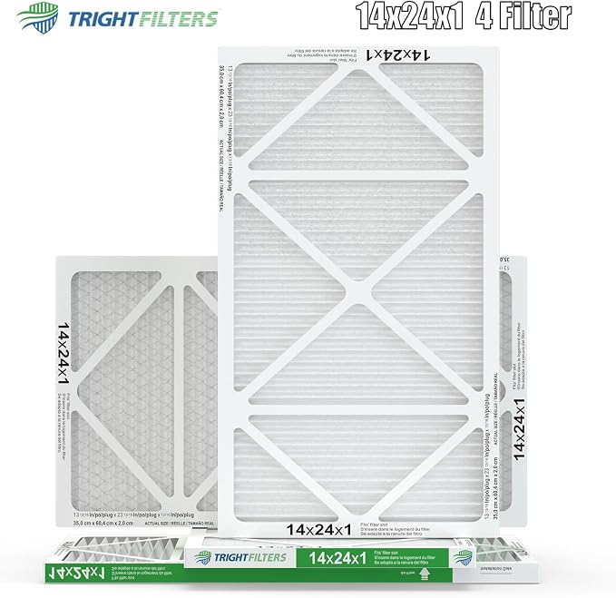 14x24x1 Air Filter 4 Pack, MERV 8 Pleated Dust Defense Air Filters Replacement - Image 9