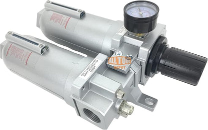 1" NPT SUPER DUTY Compressed Air In Line Filter Regulator Lubricator Oiler - Image 4