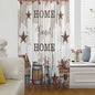 Farmhouse Sheer Curtains 72 Inch Length Retro Country Star Berry Vintage Wood by Unknown
