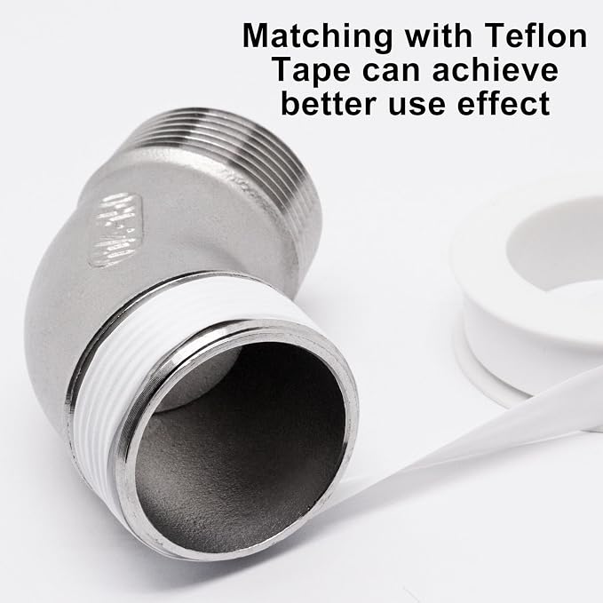 45 Degree Elbow 1PCS, 1-1/4" NPT Male X 1-1/4" NPT Male 304 Stainless Steel - Image 5