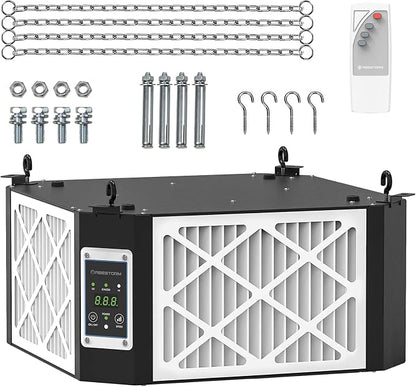 ABESTORM Air Filtration System Woodworking Built-in Ionizer, 1350CFM Hanging - Image 8