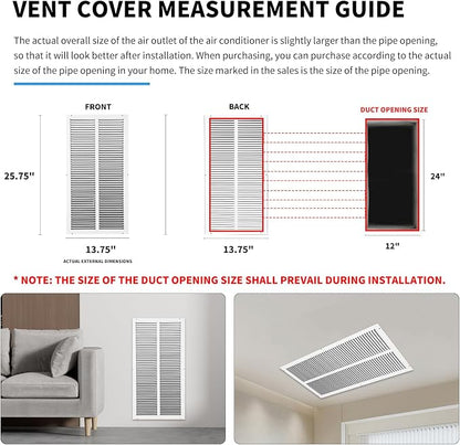 12x24 Return Air Grille, Air Return Vent Cover, Flat Vent Cover, Rejillas De - Image 4