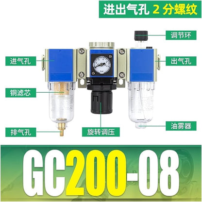 Gas Source Processor Pressure regulating Valve Two-Piece GFC200-08 Filter - Image 2