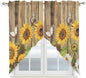 Farmhouse Sunflowers Swag Valances by Unknown