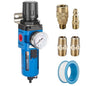 NANPU 3/8" NPT Compressed Air Filter Regulator Combo Piggyback, 5 Micron Brass by NANPU