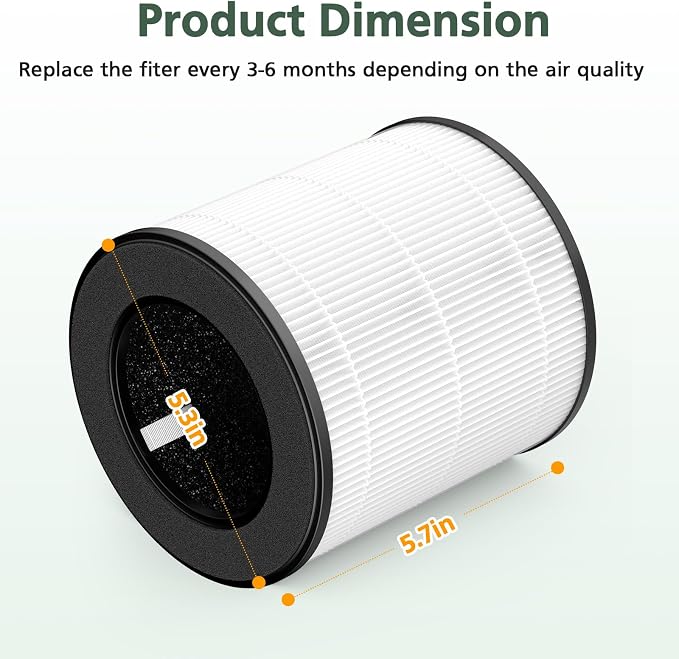 B-D02L Air Purifier Replacement Filter, Compatible - Image 5