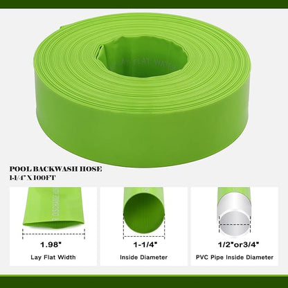 Eastrans 1-1/4'' x 100 FT Pool Backwash Hose - Image 2