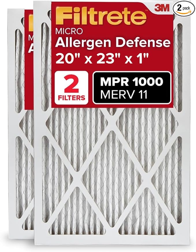 Filtrete 20x23x1 AC Furnace Air Filter, MERV 11, MPR 1000, Micro Allergen by Filtrete