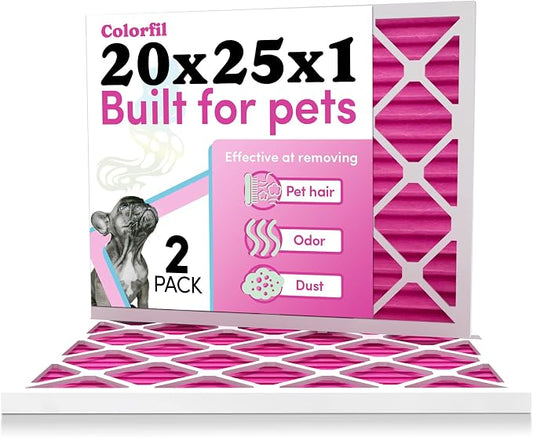 Colorfil 20x25x1 Air Filter | Made in the USA | Color Changing | Remove Cat and by ColorfilAirFilters