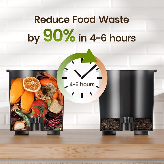 TOPZEE Electric Compost Bin for Kitchen - 3L Countertop Composter - Image 3