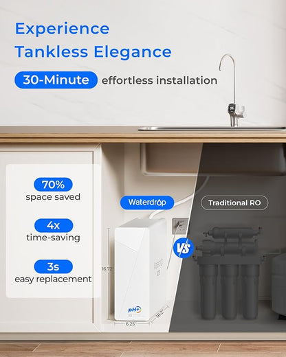 Waterdrop X8-Alkaline Mineral pH+ Tankless Reverse Osmosis System, NSF/ANSI - Image 7
