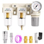 TAILONZ PNEUMATIC 1/4 Inch NPT 3 in 1 Air Filter Pressure Regulator Combo by TAILONZPNEUMATIC