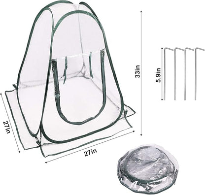Pop up Greenhouse Cover, Transparent PVC Mini Small Grow Plant House Tent - Image 2