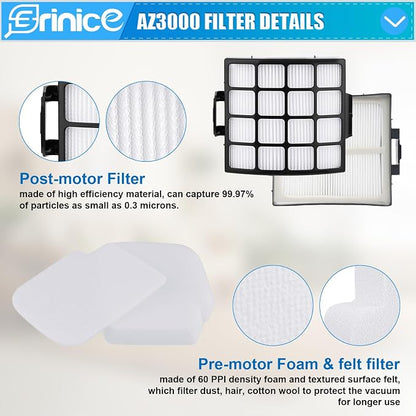 AZ3002 Filter Replacement Part for Shark Stratos DuoClean PowerFins HairPro - Image 6