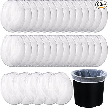 Boao 80 Pieces Paint Strainer Bags White Fine Mesh Filters Bag Bucket Elastic by Boao