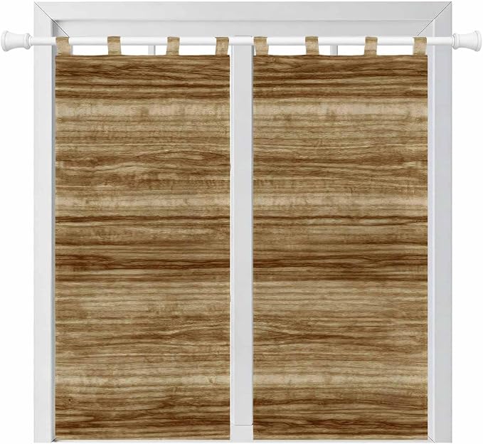 Vintage Western Bathroom Curtains 63 Inch Length, Window Curtains Tab Top by Unknown