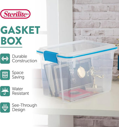 Sterilite 6-Pack Gasket Box, Weather-Resistant Storage Bins - Image 3