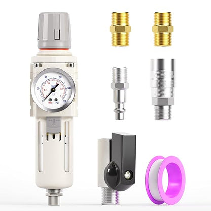 TAILONZ PNEUMATIC 3/8 Inch NPT Air Filter Pressure Regulator Combo Piggyback by TAILONZPNEUMATIC