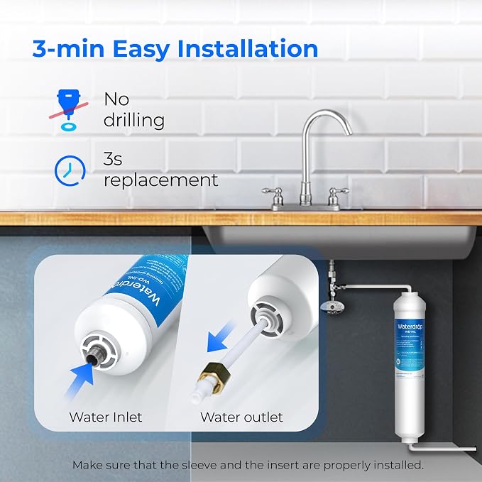 Waterdrop Inline Water Filter for Refrigerator and Ice Maker, 1 Year NSF - Image 8