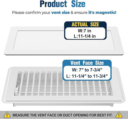 Magnetic Vent Covers with Vent Screen 7x11.3 Inch, Ceiling Air Vents to Block - Image 2
