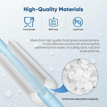 PUREPLUS 5 Micron 10" x 2.5" Whole House Sediment Home Water Filter Cartridge - Image 7