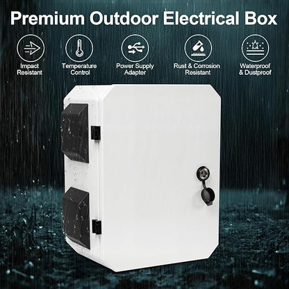 Outdoor Electrical Box with Key Lock, 12V Cooling Fan & Temperature Controller - Image 2