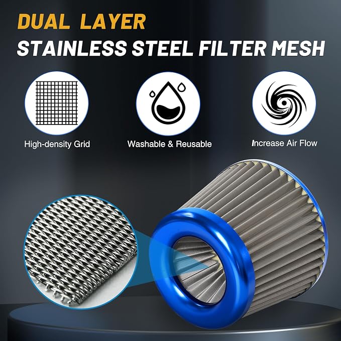 3 Inch Universal Cold Air Intake Filter Kit - Image 2