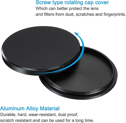 PATIKIL 40.5mm Lens Cap, 2 Pack Camera Lens Cap Cover Universal Front Metal - Image 4