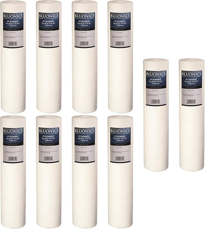 BLUONICS Sediment Replacement Water Filters Ten 4.5" x 20" Whole House by BLUONICS