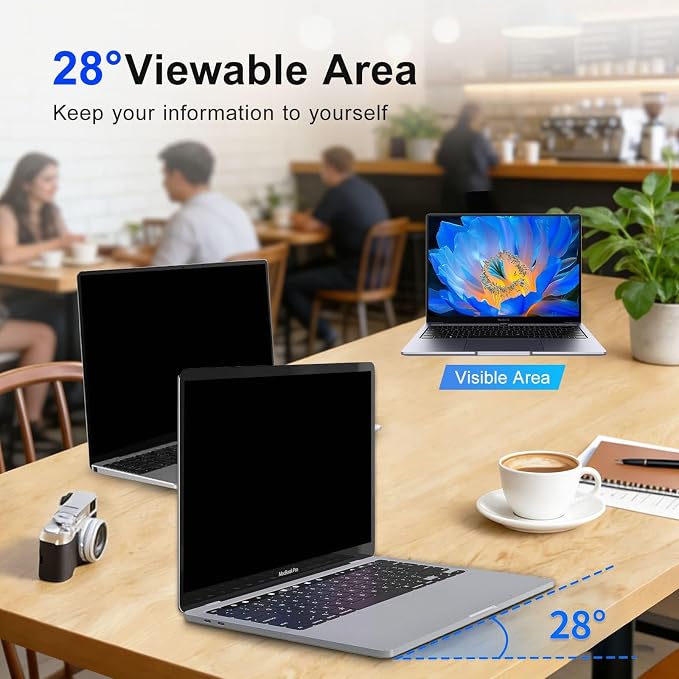 2Pack Magnetic 15.6 Inch Laptop Privacy Screen 16:9 Aspect Ratio, Removable - Image 3