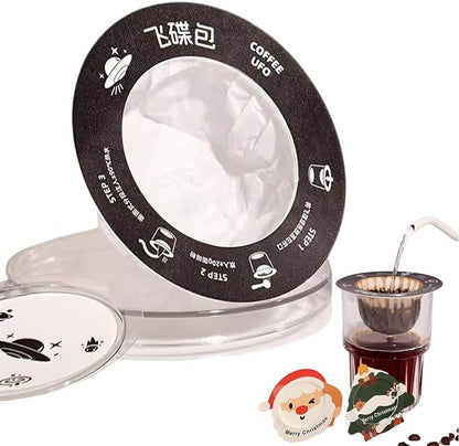 UFO Coffee Filter Paper Bag, Portable Hanging Ear Drip Coffee Bag, Single Serve by Unknown