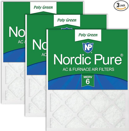 Nordic Pure 14x20x1 Poly Green MERV 6 AC Furnace Air Filters – Reduces Dust by NordicPure
