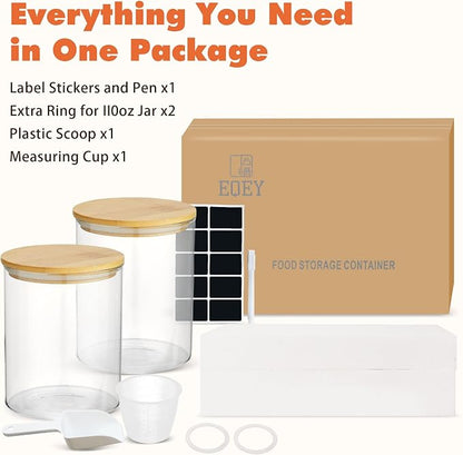 Glass Storage Jars Set Elegant Containers - Image 7