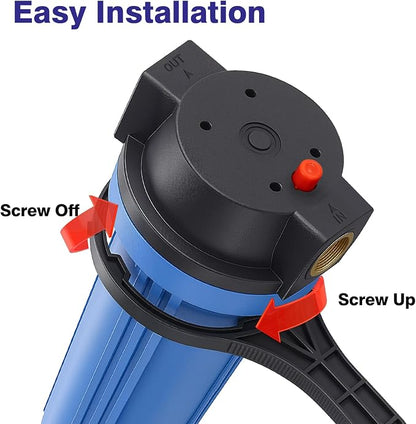 Geekpure 10-Inch Whole House Slim Water Filter Housing - Image 5