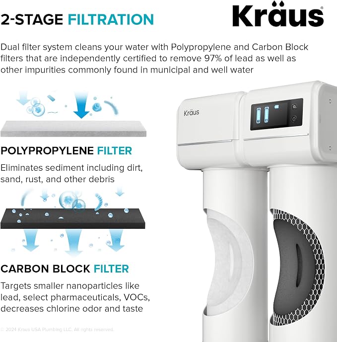 KRAUS Purita 2-Stage Under Sink Water Filtration System - Image 5