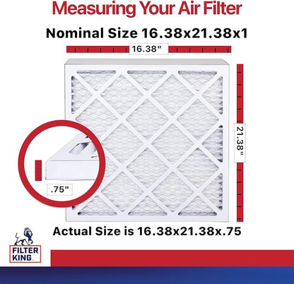 Filter King 16.38x21.38x1 Air Filter | 6-PACK | MERV 11 HVAC Pleated A/C - Image 2