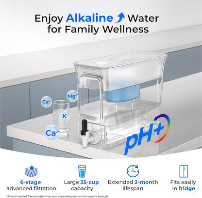 Waterdrop Slim Alkaline Water Filter Dispenser, Large Capacity, 100-Gallon - Image 2