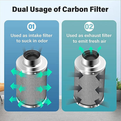 4 Inch Air Carbon Filter Odor Control, Reversible Flange, Pre-Filter Included - Image 5