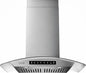 30" Wall Mount Range Hood Tempered Glass 900 CFM, Kitchen Chimney Vent by VIKIOHOME