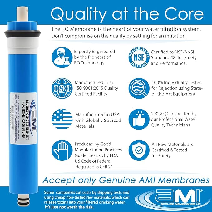 APPLIED MEMBRANES INC. 12 GPD Reverse Osmosis Membrane | RO Membrane Water - Image 3